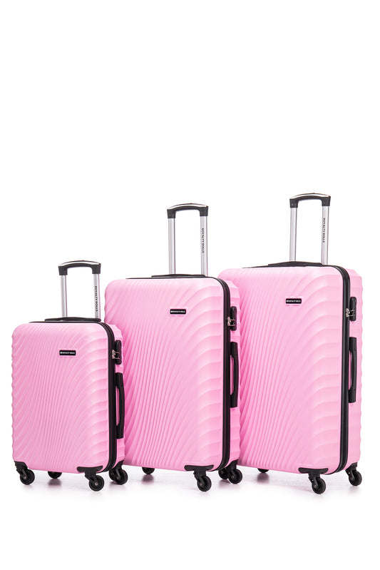 Kofferset – Route Du Soleil 2025 – 3 Delig – Large – Medium – Small – Roze – NIEUW!