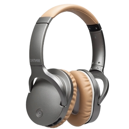 VERPAKKINGSSCHADE - Denver BTN-207 - Draadloze Over-ear koptelefoon - Beige Met Noice Canceling