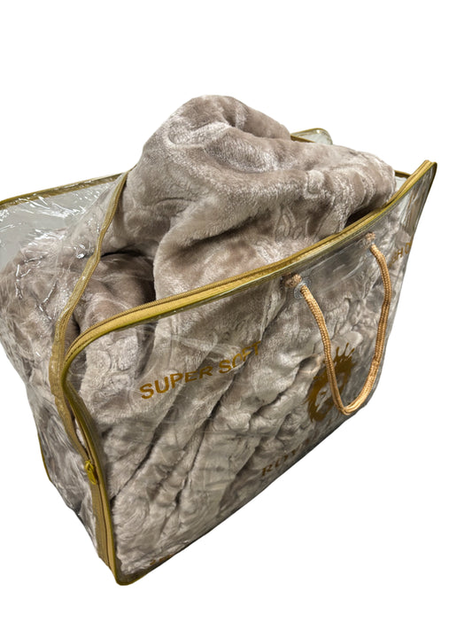 Royal Lion Amsterdam – Taup – 1 Persoons (3kg) – Berenzachte Deken 160*200 cm – High Quality – Extra Comfortable