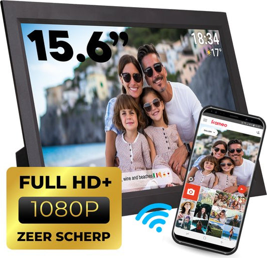 Denver Digitale Fotolijst 15.6 inch - XL - Full HD - Frameo App - Fotokader - WiFi - 16GB - IPS Touchscreen - PFF1503B NIEUW!