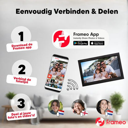 Denver Digitale Fotolijst 15.6 inch - XL - Full HD - Frameo App - Fotokader - WiFi - 16GB - IPS Touchscreen - PFF1503B NIEUW!