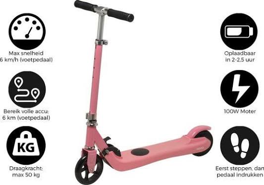 A SHOWMODELLEN – Denver Elektrische Kinder Step – 3 tot 9 jaar – Max 50 KG – 6KM/U – Roze!