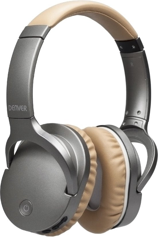 VERPAKKINGSSCHADE - Denver BTN-207 - Draadloze Over-ear koptelefoon - Beige Met Noice Canceling
