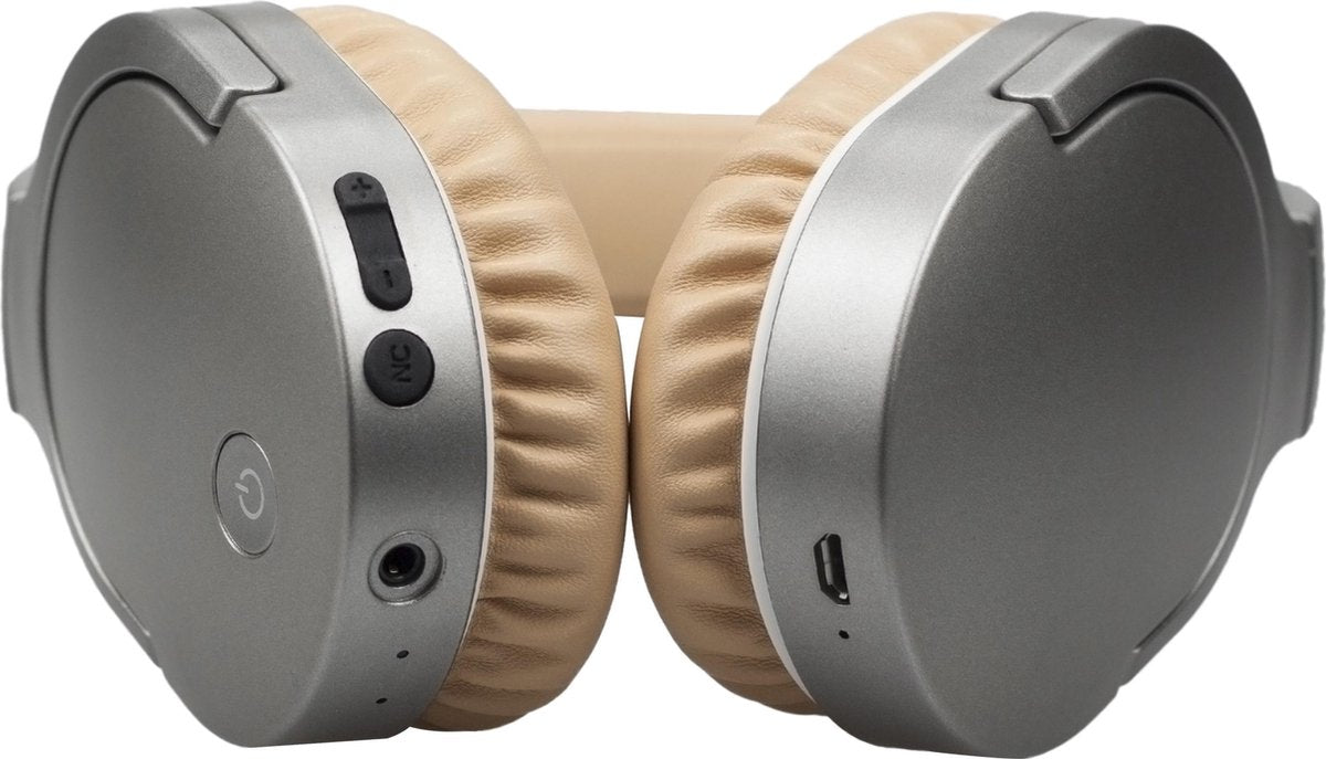 VERPAKKINGSSCHADE - Denver BTN-207 - Draadloze Over-ear koptelefoon - Beige Met Noice Canceling