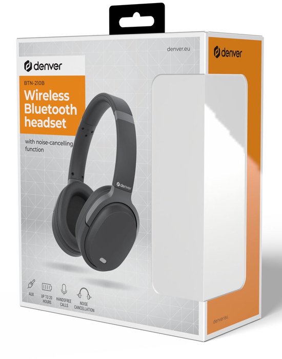 VERPAKKINGSSCHADE - Denver Bluetooth Koptelefoon - Active Noise Canceling - Draadloos - Handsfree Bellen - BTN211 - Model 2026