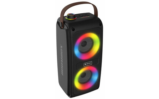 VERPAKKINGSSCHADE - Denver Bluetooth Speaker Draadloos - Lichteffecten - Muziek Box - AUX - TWS Pairing - BTV230 - Zwart
