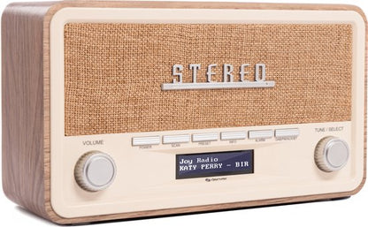 Denver DAB Radio - Retro Radio - Bluetooth - DAB+/ FM - Noodradio - Dimbaar - Batterijen & Netstroom - DAB18LW