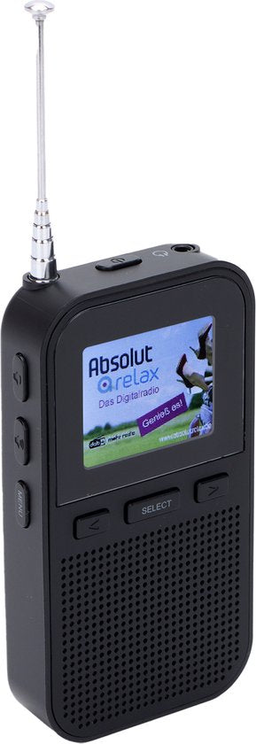 Denver Mini DAB Radio - Oplaadbaar met USB - Portable - Zwart