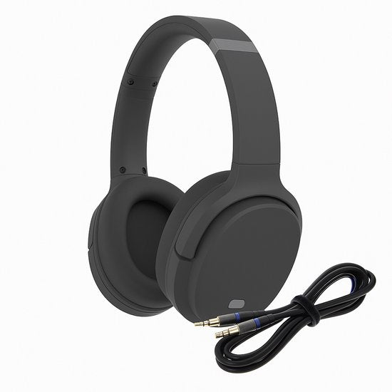 Denver - 2 in 1 - Bluetooth Draadloze & Bedraad Koptelefoon - Inclusief AUX Kabel - Active Noise Canceling - Draadloos of met draad - Handsfree Bellen - Zwart
