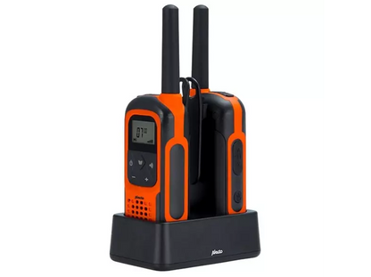 Alecto FR-300OE – Professionele – Robuuste Walkie Talkie 10 km | Drijvend, stof-en waterbestendig (IPX7) en Zaklamp met SOS functie | Oranje / Zwart NIEUW!