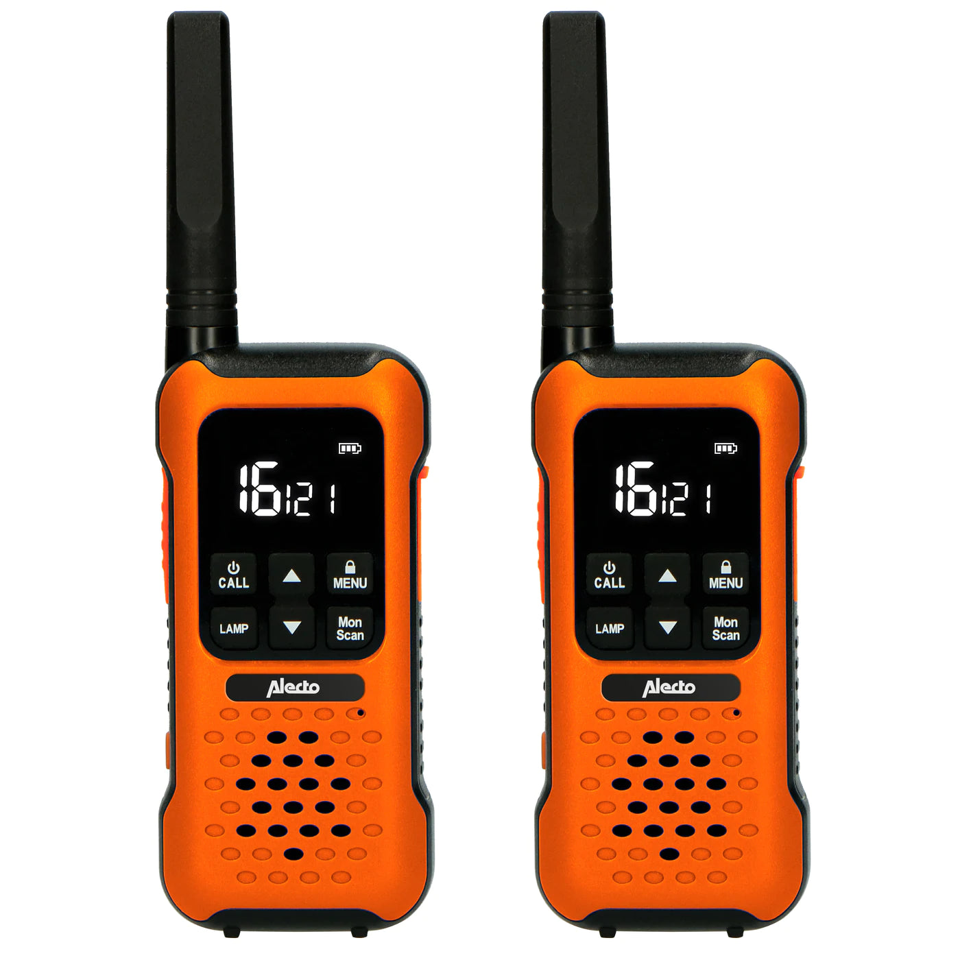 Alecto FR-300OE – Professionele – Robuuste Walkie Talkie 10 km | Drijvend, stof-en waterbestendig (IPX7) en Zaklamp met SOS functie | Oranje / Zwart NIEUW!