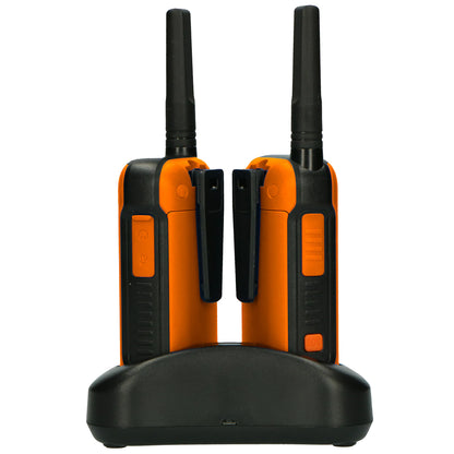 Alecto FR-300OE – Professionele – Robuuste Walkie Talkie 10 km | Drijvend, stof-en waterbestendig (IPX7) en Zaklamp met SOS functie | Oranje / Zwart NIEUW!