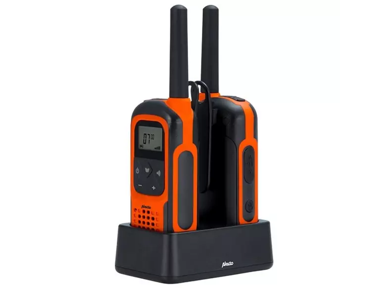 Alecto FR-300OE – Professionele – Robuuste Walkie Talkie 10 km | Drijvend, stof-en waterbestendig (IPX7) en Zaklamp met SOS functie | Oranje / Zwart NIEUW!