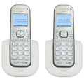 Fysic - Twinset Senioren - Grote Toetsen - Duo - Big Button huistelefoon - Extra luid gespreksvolume voor slechthorenden - 2 handsets -Wit