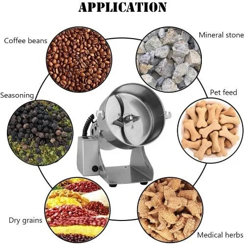 Elektrische Grinder voor Graan - Meel - Koffiebonen - Noten etc - Zilver