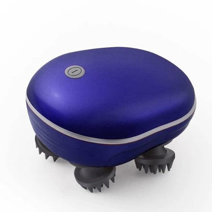 Elektrisch Hoofdmassage Kriebel Apparaat met infrarood - Massageapparaat Mens / Dieren / Honden / Katten - Hoofd Massage - Hoofdmassagespin - Scalp Massager - USB Oplaadbaar - Blauw