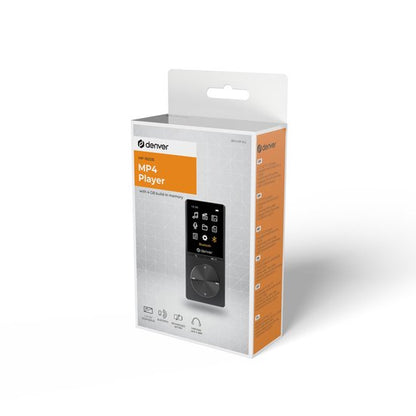 VERPAKKINGSSCHADE - Denver MP3 / MP4 Speler - Bluetooth - USB - Shuffle - SD kaart tot 128GB - Incl. Oordopjes - Voice recorder - Dictafoon - MP1820 - Zwart