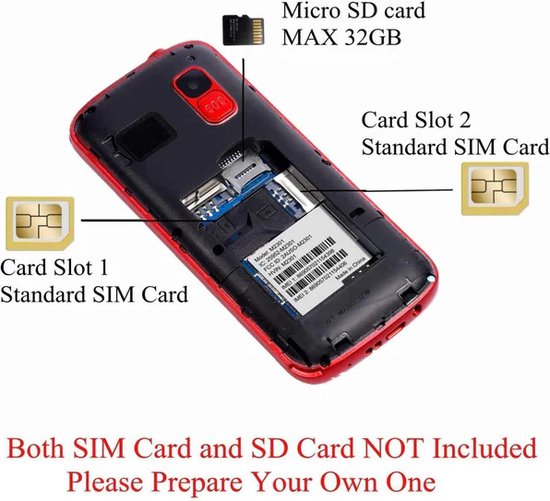 Yarvu ® - SeniorTalker - 4G Senioren Mobiele Telefoon + Simkaart Geleverd - Grote Toetsen & Cijfers - Big Button Mobiel - GSM Ouderen - GSM - SOS Noodknop - Snelkiestoetsen - Zwart