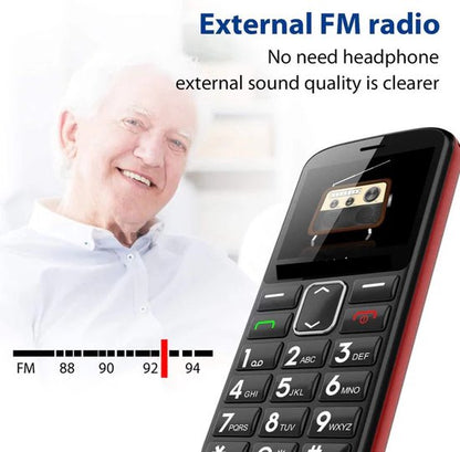 Yarvu ® - SeniorTalker - 4G Senioren Mobiele Telefoon + Simkaart Geleverd - Grote Toetsen & Cijfers - Big Button Mobiel - GSM Ouderen - GSM - SOS Noodknop - Snelkiestoetsen - Zwart