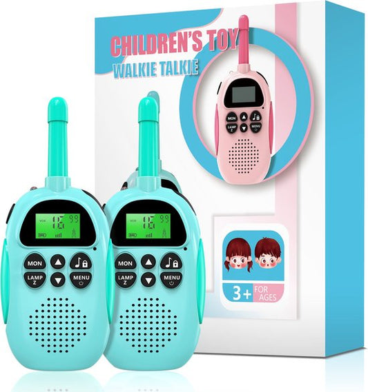 Yarvu ® - Twintalker 5000 - 2 stuks Walkie Talkie - Ingebouwde Accu - Voor Kinderen & Volwassenen - Walkietalkie - Blauw