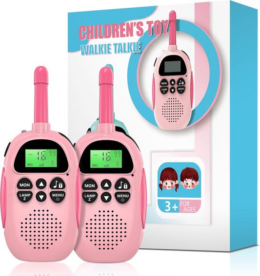 Yarvu ® - Twintalker 5000 - Walkie Talkie - Voor Kinderen & Volwassenen - Oplaadbaar ingebouwde Accu - Roze