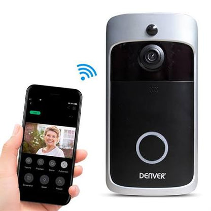 VERPAKKINGSSCHADE - Denver VDB 111 Denver – Deurbel Camera – Smart Video Deurbel – WIFI – HD Video – Gratis Applicatie – Accu – Bewegingsdetectie – Nachtzicht NIEUW!